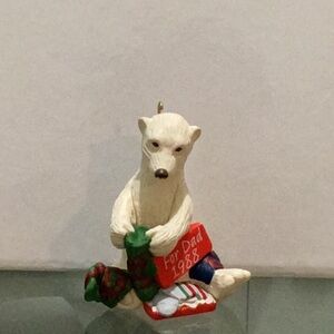 Vintage 1988 Hallmark Keepsake Christmas Polar Bear Ornament